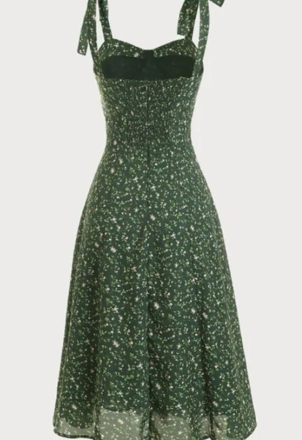 RIHOAS The Floral Tie Straps Midi Dress - Image 2