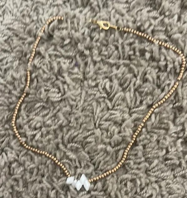 Gold And White Necklace - Image 2