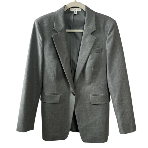 Banana Republic Standard Wool Flannel Blazer in Gray Flannel Size 6 Workwear - Image 5