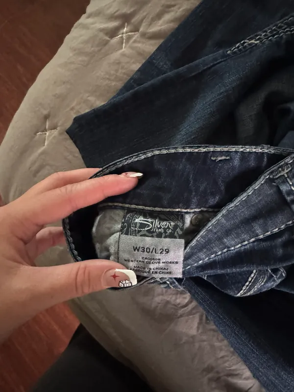 Women’s Silver Mid Rise Skinny Jeans - Image 3