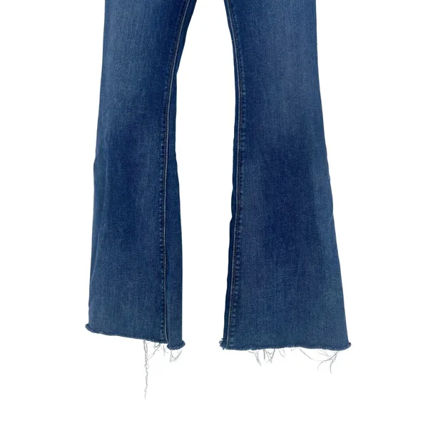 Hudson Holly High-Rise Flare Jeans Blue Raw Hem Size 27 - Image 6
