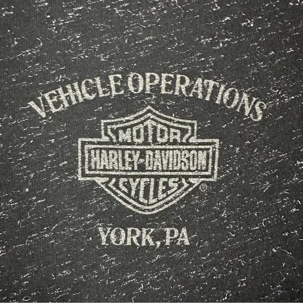 Harley Davidson Black Silver Metallic Graphic Live To Ride To Live T-Shirt Large - Image 7