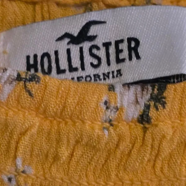 Hollister Deep Yellow Floral Long Sleeve Top Y2K Coquette Soft Girl‎ XS EUC - Image 4