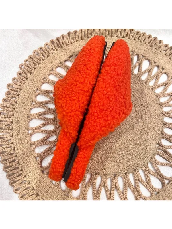 Bombas Women's Sunday Mule Slipper Orange Size W5 Sherpa Cozy - Image 6