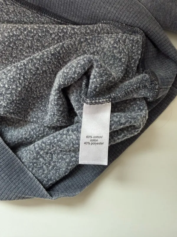 Maurices Off The Shoulder Sweatshirt Washed Navy Blue Fleece Lined - Image 9