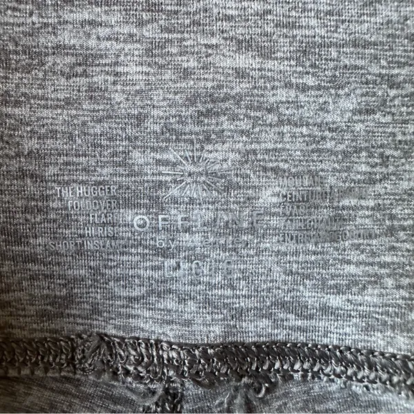 Offline by Aerie Fold-over‎ Hem Flare Leggings Gray Women's Size Large Short - Image 4