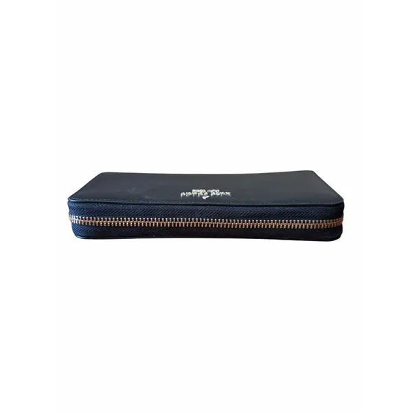 Kate Spade Leila Large Continental Wallet Black Pebbled Leather Zip Around - Image 4
