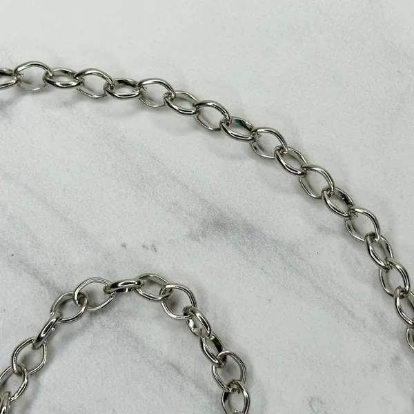 Y2K Rhinestone Flower Silver Chain Belt Extra Small/Small (XS/S) ✨ - Image 8