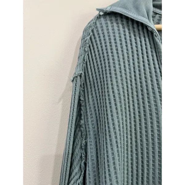 We The Free Raymond Waffle Knit Thermal‎ Tunic Oversized Boho Layer Top S - Image 6