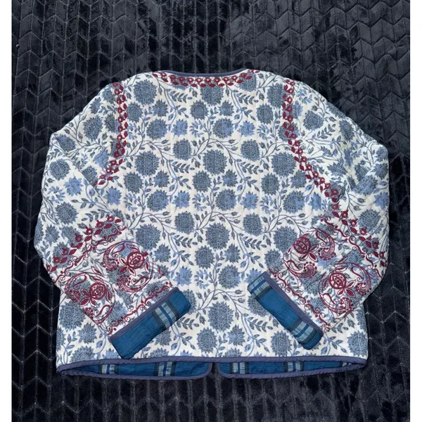 Sundance Women's Catalog Jubileo Utility Jacket Embroidered Quilted Size Large - Image 6