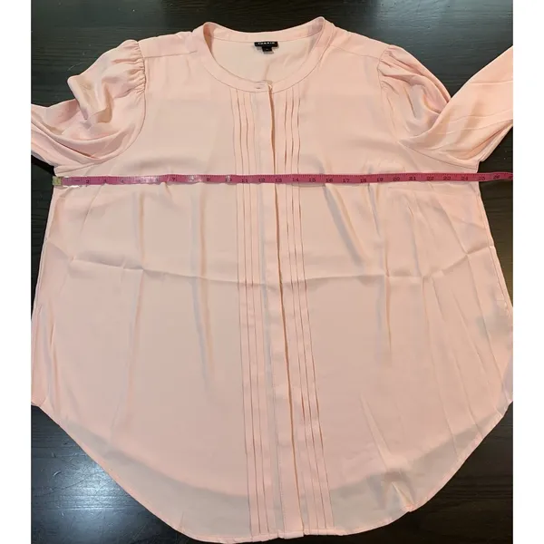Torrid 1 Georgette Pintuck‎ Blouse Womens Plus Sz 1X Button Office Church Career - Image 8