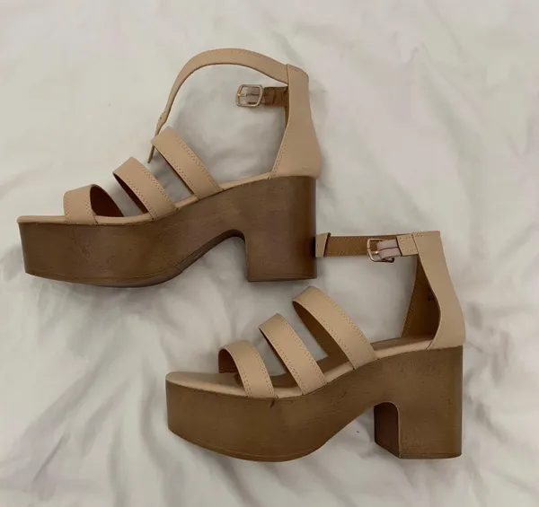 Lulus Nude Platform Sandals - Image 2