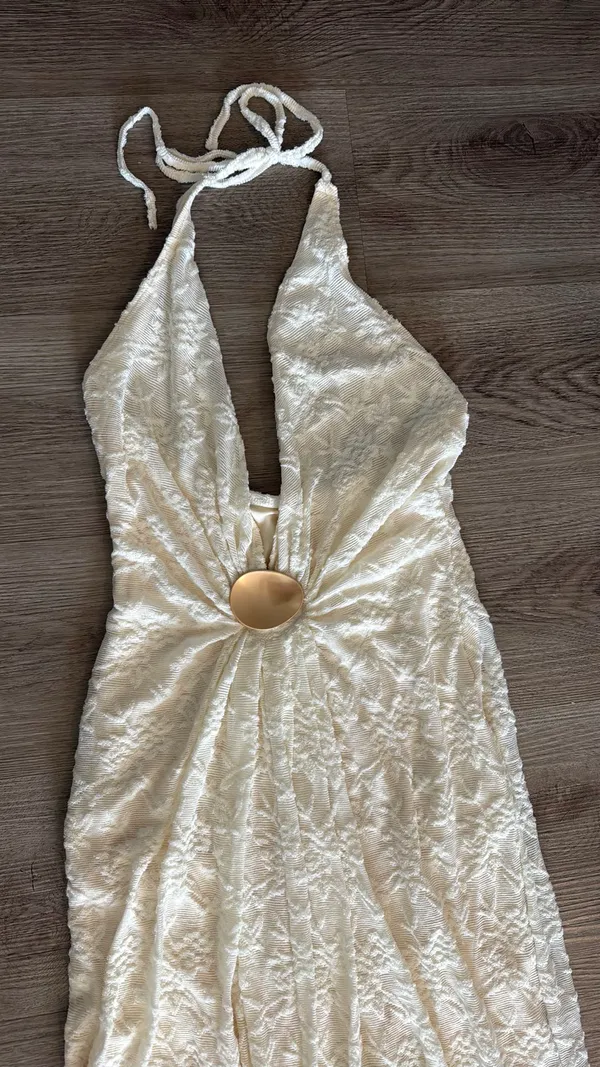 White Sheen maxi dress - Image 4