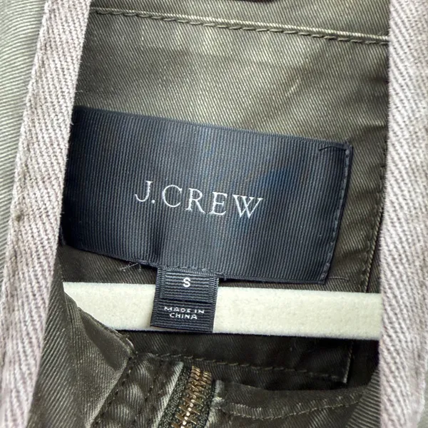 J.Crew Field Jacket‎ Womens Small Brown Cotton Utility Military Coat - Image 6