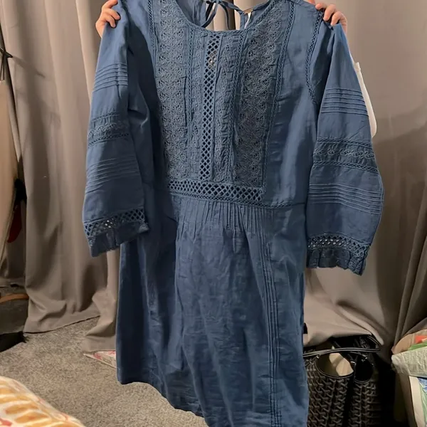Free people linen/cotton Dress L - Image 2