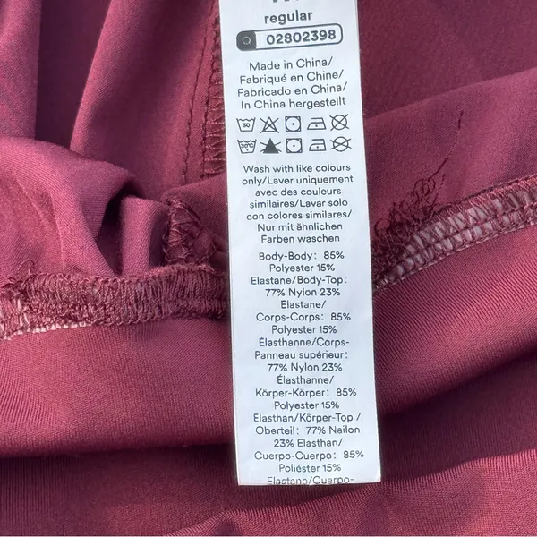 Halara Wide Leg Cropped Pants Burgundy Elastic Waist Comfort Size Medium - Image 10
