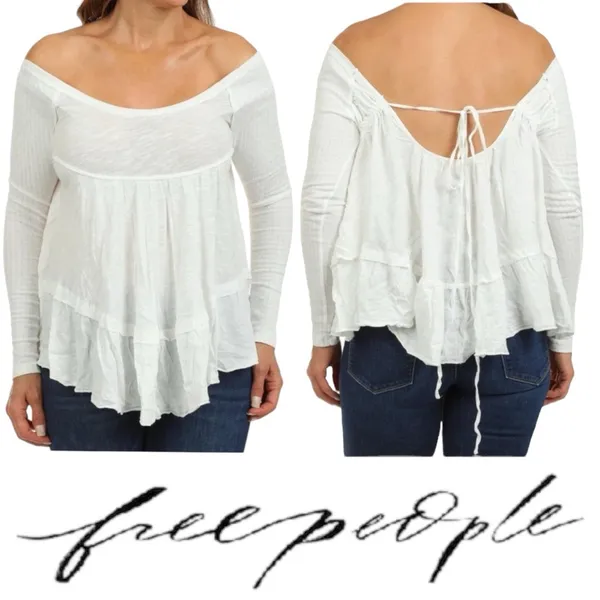 Free People Sundae Long Sleeve Tee Size M - Image 2