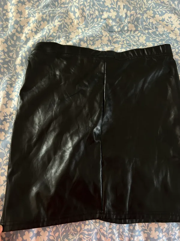 Leather Skirt Black Size M - Image 3