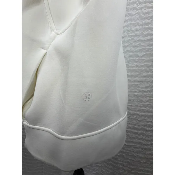 Lululemon Going Places Jacket White Full Zip Bomber Style Stretch Size 10 - Image 3