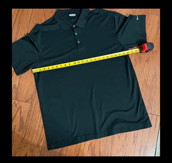 Nike Black Dri-Fit golf shirt - size XXL. Gently Warn & excellent condition. Measurements approximately 22” from armpit to armpit x 30” long. Non smoking home. priced to sell at as is condition. Don’t like my price, make reasonable offer! And thank you for checking my closet. - Image 7