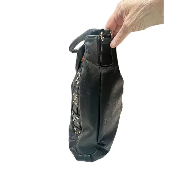 No Brand satchel bag* Black/ Gold￼/ sequence * Grained Bag NWT - Image 6