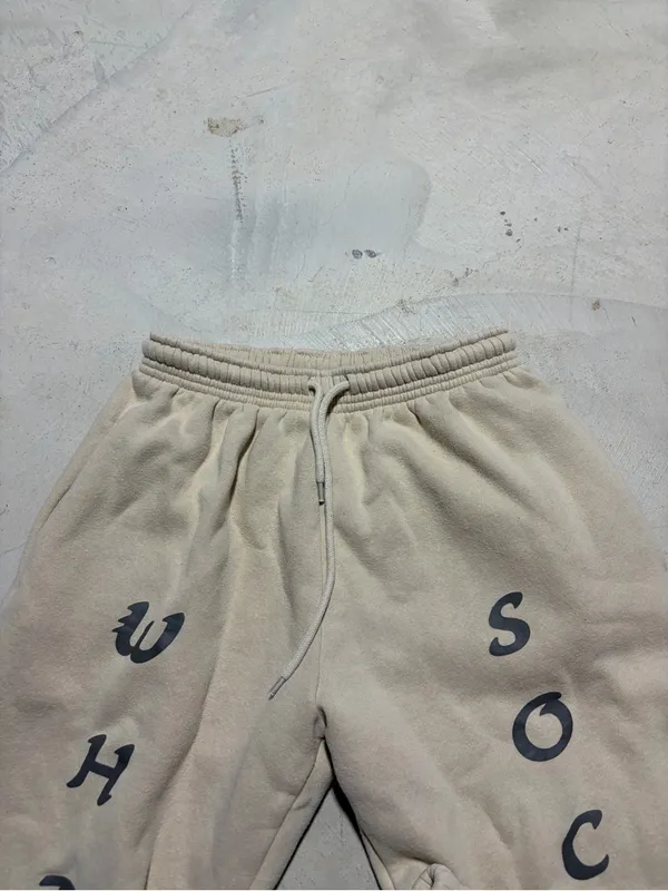 White fox Society Cream Sweatpants joggers XS - Image 3