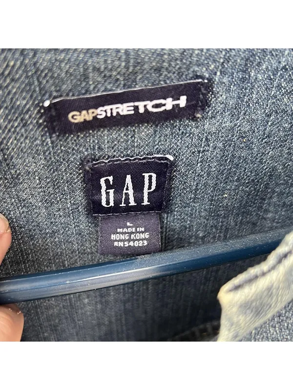 GAP Denim Jacket - Stretch, Classic Blue, Size L - Image 2