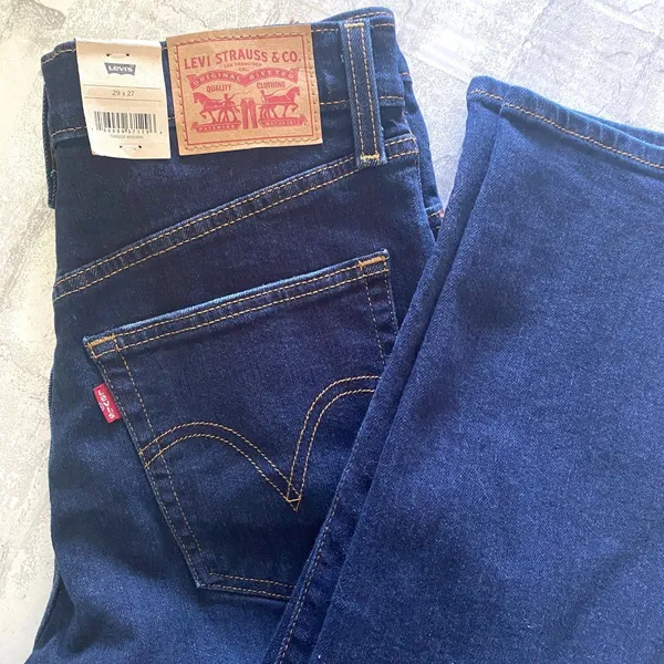 Levis Ribcage Straight Ankle Jean High Rise Slim Hip Denim Sculpting Sz 29 x 27 - Image 2