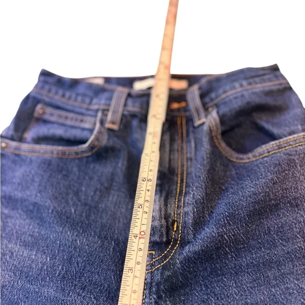 Levi’s Premium 70s High Slim Straight Jeans 23 Big E Dark Wash Button Fly Denim - Image 8