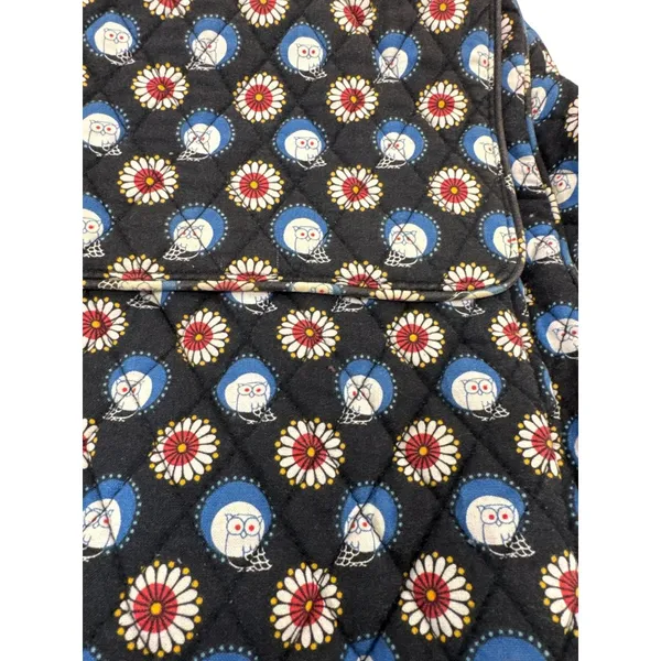 Vera Bradley blue Owl & Floral Print Quilted Backpack 16" x 14" SKU 7335 - Image 3