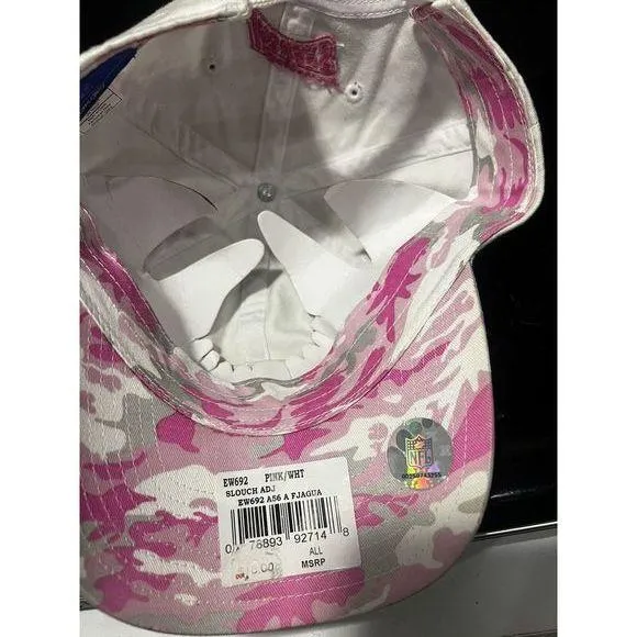 Jacksonville Jaguars Women's Adjustable‎ Slouch White /Pink Color Reebok Hat - Image 5