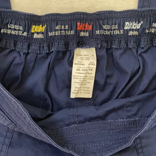 Dickies Mid Rise Moderate Flare Women’s Scrub Bottoms Size XS - Image 4