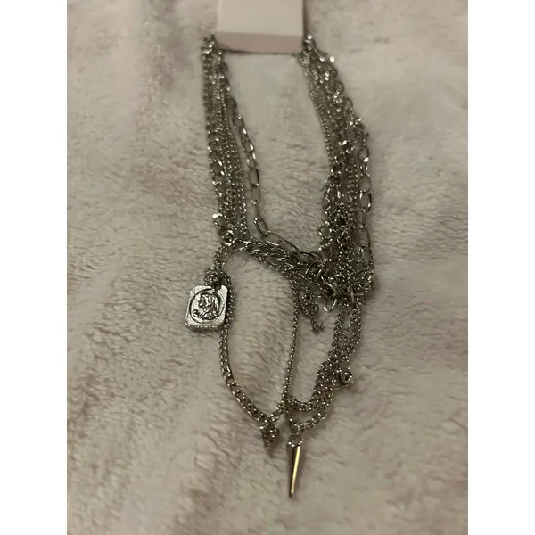 Jewlery custom fashion necklace silver tone - Image 2
