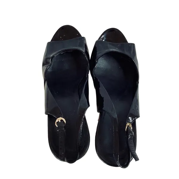 GUCCI black patent cork platform sandal - Image 5