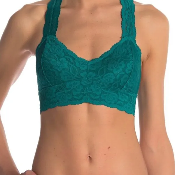 NWT Size S Free People Racerback Bralette Green Gallon Unlined Bralette - Image 3