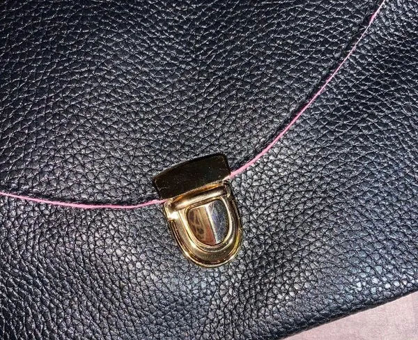 Black With Pink Trim Clutch - Image 3