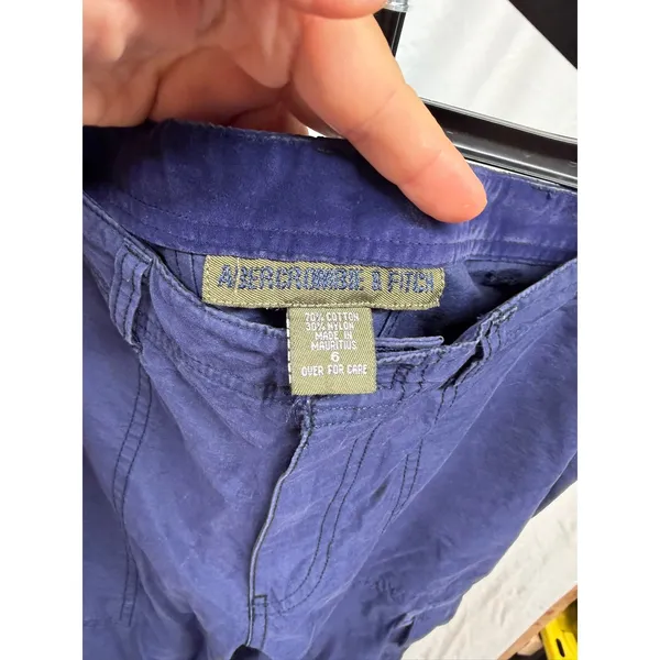 Abercrombie Vintage ‎ 90's Y2K Womens Navy Relaxed Utility Cargo Paratrooper Pants Sz 6 - Image 6
