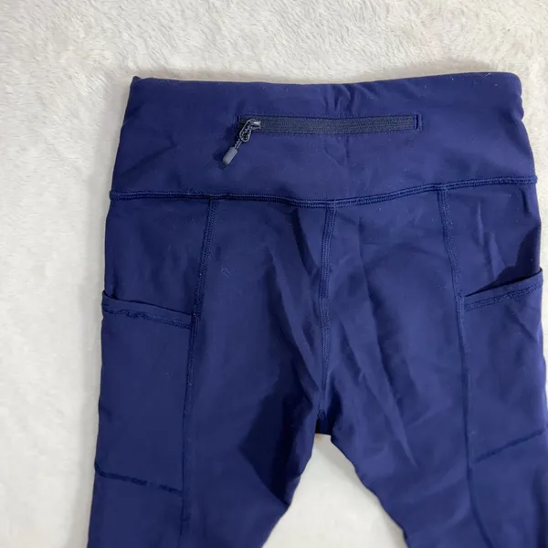 Lululemon XS Tight Stuff Navy Blue Reflective‎ Running Night Ankle Legging Gym - Image 6