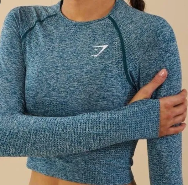Gymshark Vital Seamless Long Sleeve Crop Top - Image 2
