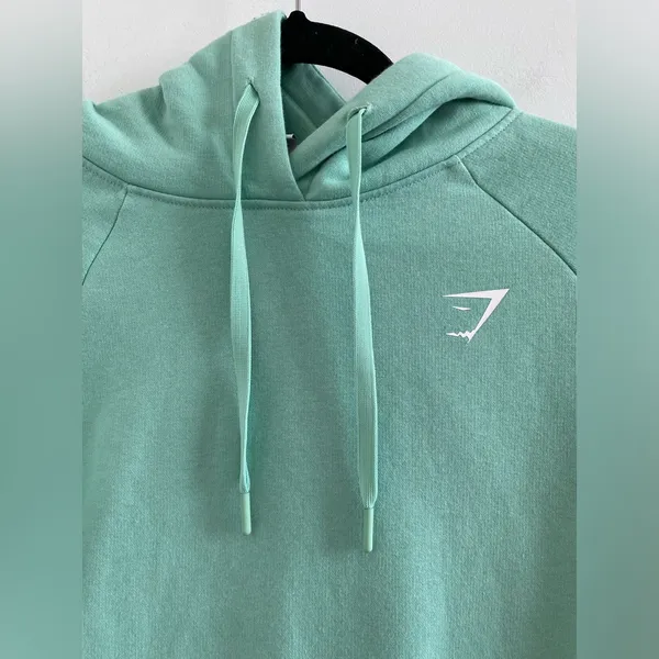 Gymshark Mint Green Training Hoodie Size XS Athleisure Comfy Workout - Image 2