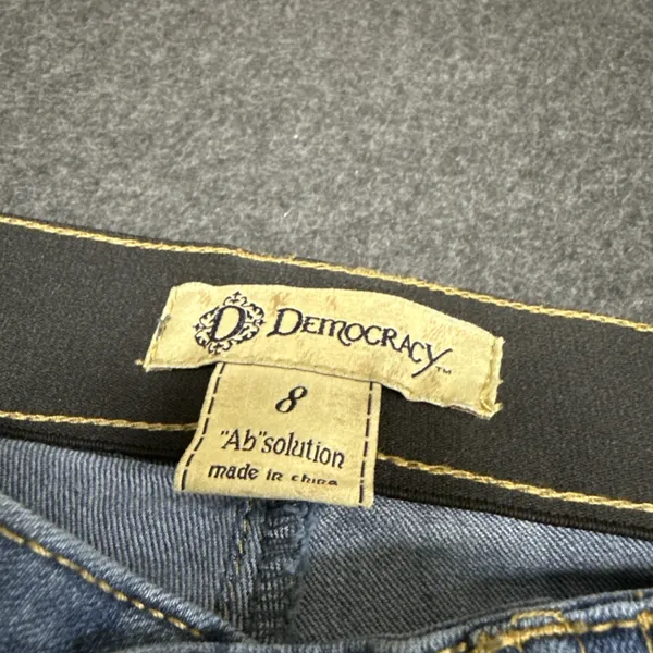 Democracy Jeans Women 8 Blue Denim Cotton Blend Stretch Ab Technology Skinny Leg - Image 2