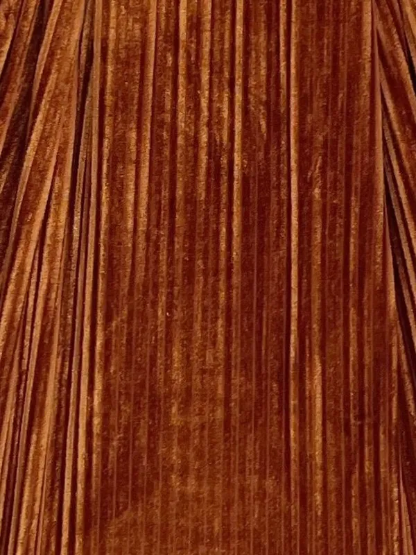 NWT Baltic Born Andi Dress Sz XXL Copper Ribbed Velvet Wrap Maxi Flutter Sleeve - Image 9