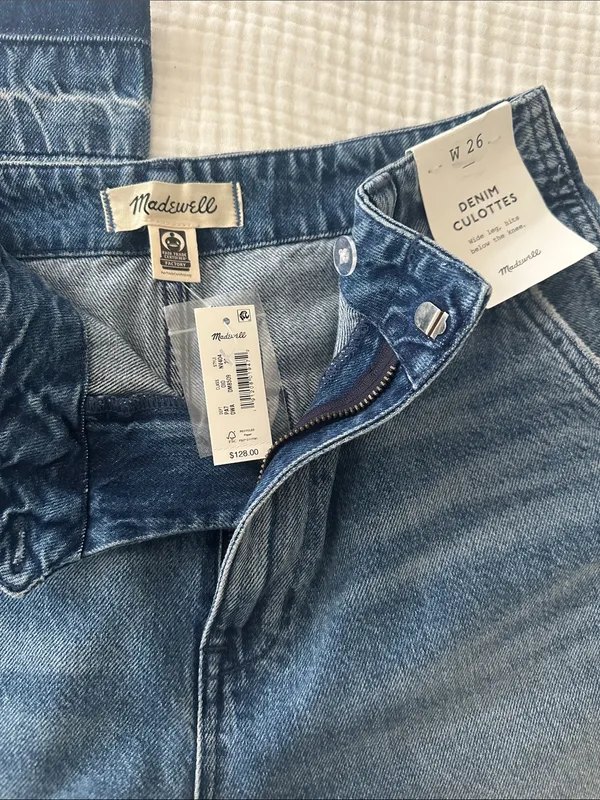 Madewell Blue Wide Leg Flare Jeans - Image 6