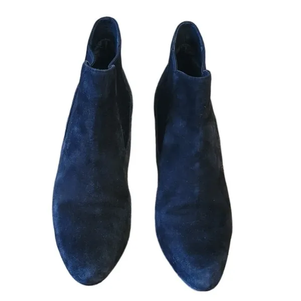 Cole Haan Black Suede Ankle Boots Spike Heel Slip On Party Night Out Witchy‎ - 6 - Image 9