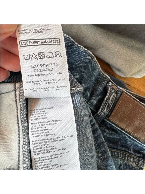 Topshop Moto Denim Blue Dress With Zipper Size 8 - Image 5