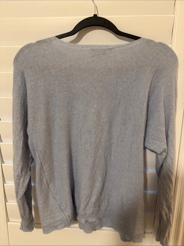 BiancoBlu Light Blue Crewneck Sweater for Women - Image 4