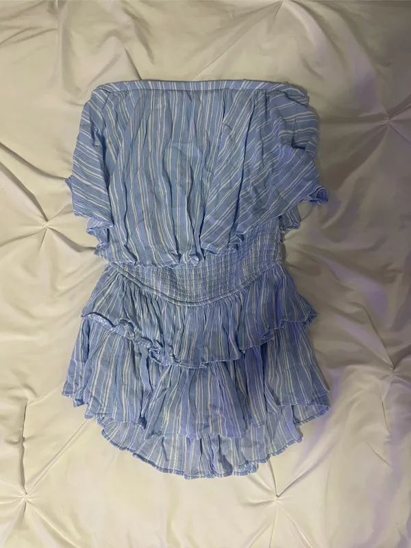 Vestique Blue Striped Romper - Image 4