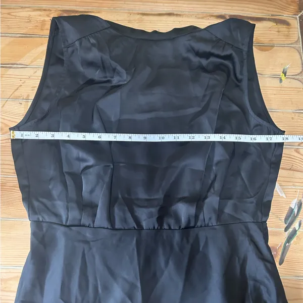 Lulus Classic Elegance Black Satin Sleeveless Mock Neck Maxi Dress - Image 9