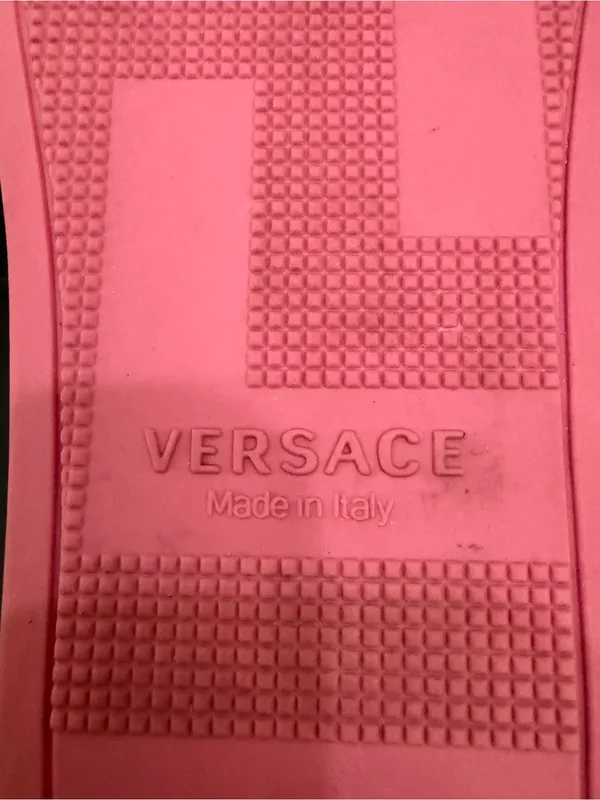 VERSACE Hot Pink Medusa Palazzo Pool Slides MISSING MEDUSA - Image 12