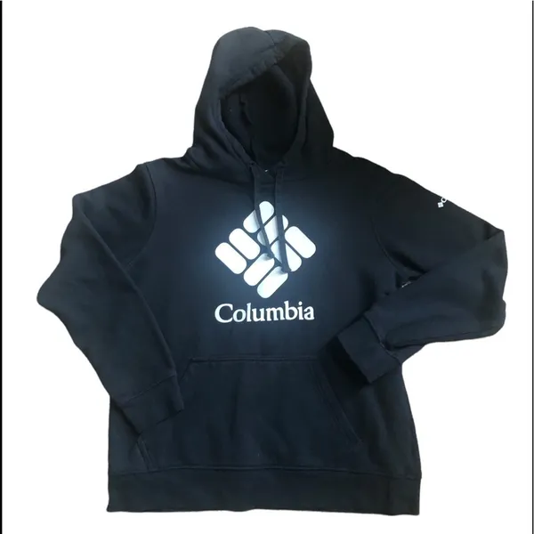 Columbia Sz M Women's Trek Black/Stacked Gem Graphic Long Sleeve Fleece Hoodie - Image 2